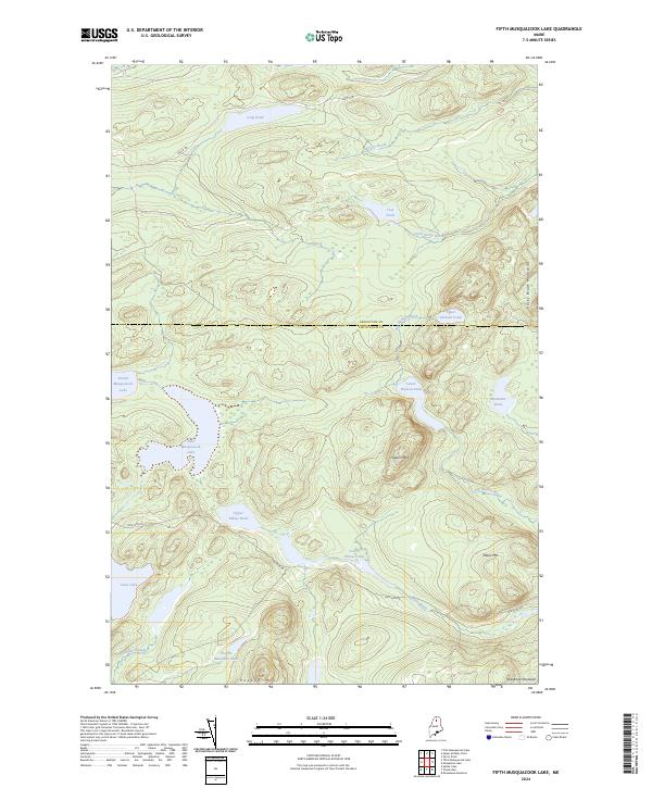 USGS Topographic Map – Fifth Musquacook Lake