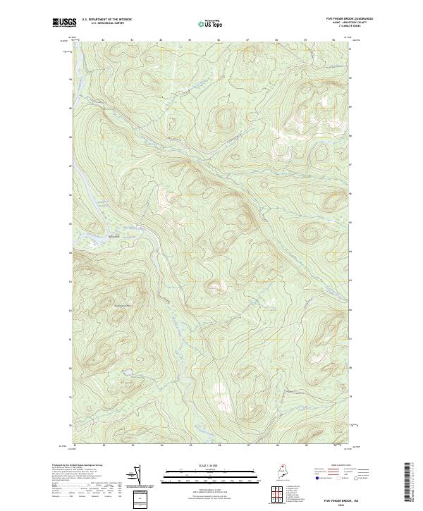 USGS Topographic Map – Five Finger Brook