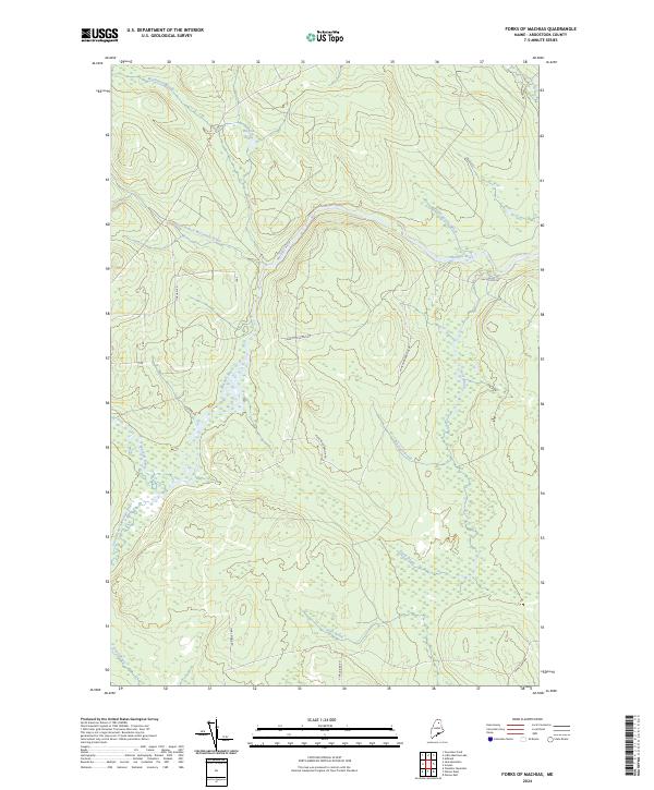 USGS Topographic Map – Forks of Machias