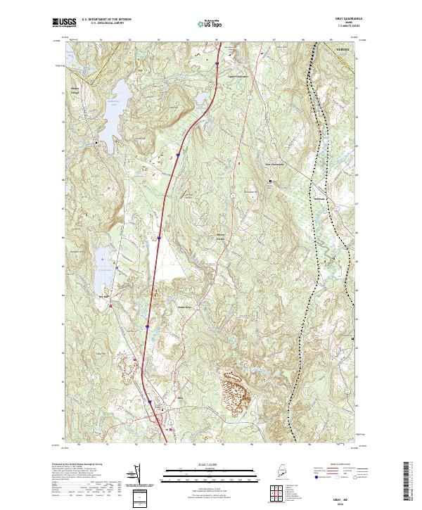 USGS Topographic Map – Gray