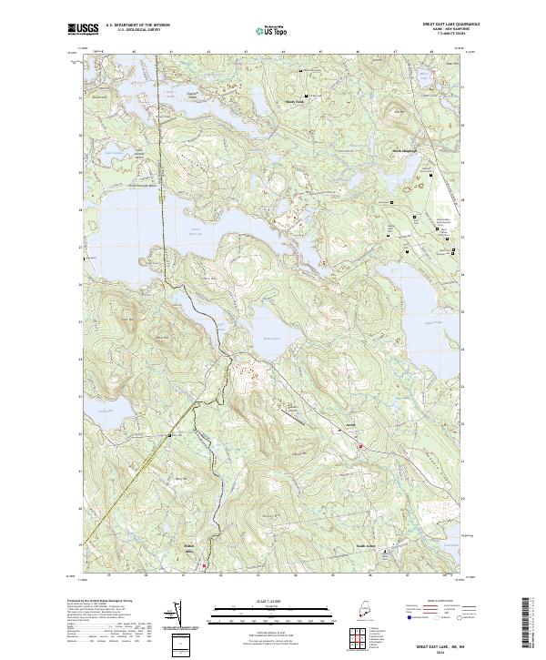 USGS Topographic Map – Great East Lake
