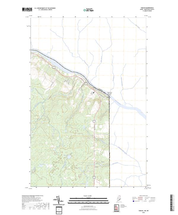 USGS Topographic Map – Hamlin
