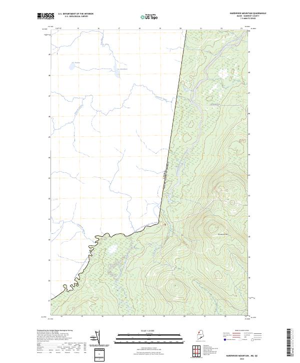 USGS Topographic Map – Hardwood Mountain