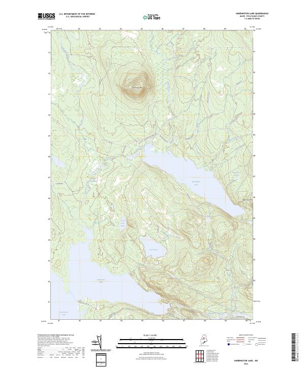 USGS Topographic Map – Harrington Lake