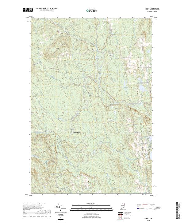 USGS Topographic Map – Harvey