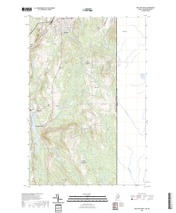 USGS Topographic Map – Houlton South
