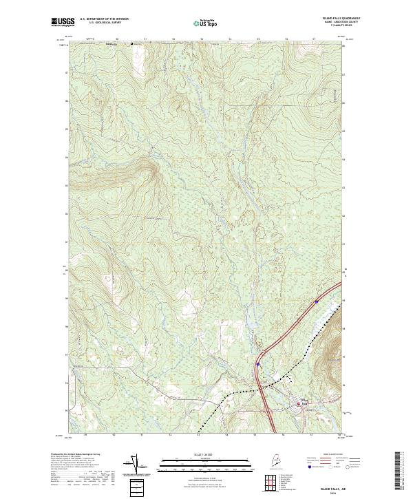 USGS Topographic Map – Island Falls