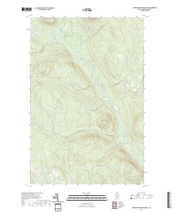 USGS Topographic Map – Johnson Brook Mountain
