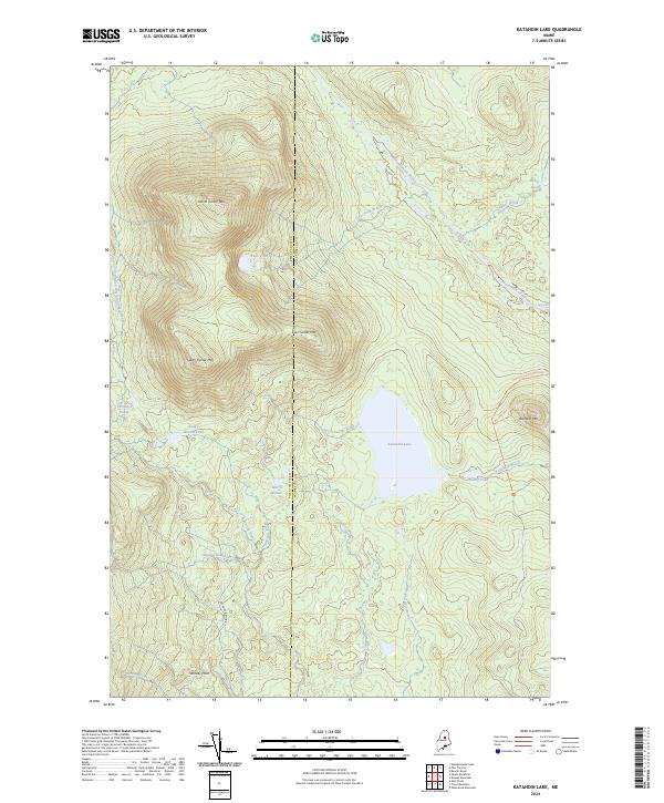 USGS Topographic Map – Katahdin Lake