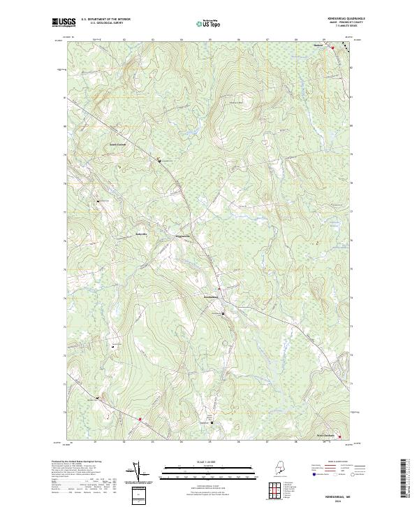 USGS Topographic Map – Kenduskeag
