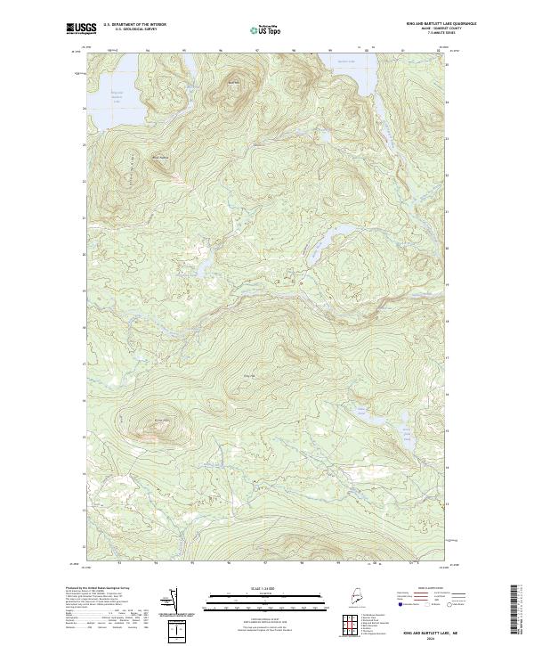 USGS Topographic Map – King And Bartlett Lake