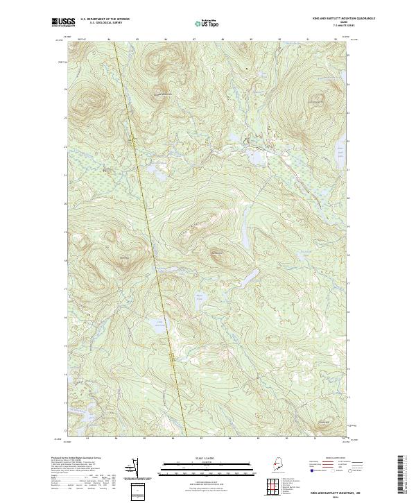 USGS Topographic Map – King And Bartlett Mountain