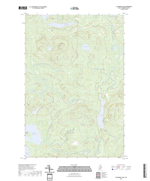 USGS Topographic Map – La Pomkeag Lake