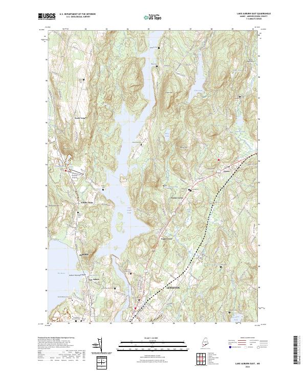 USGS Topographic Map – Lake Auburn East