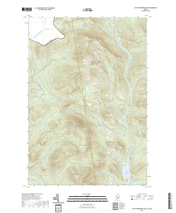USGS Topographic Map – Little Kennebago Lake