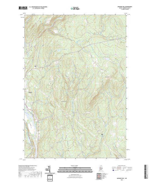 USGS Topographic Map – Mahoney Hill