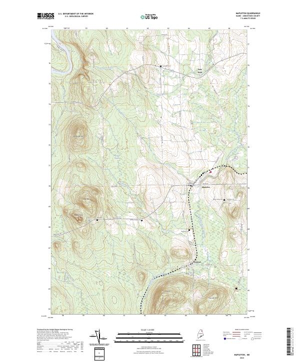 USGS Topographic Map – Mapleton