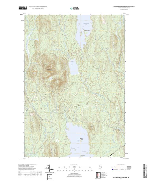 USGS Topographic Map – Mattamiscontis Mountain
