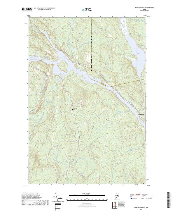 USGS Topographic Map – Mattaseunk Lake