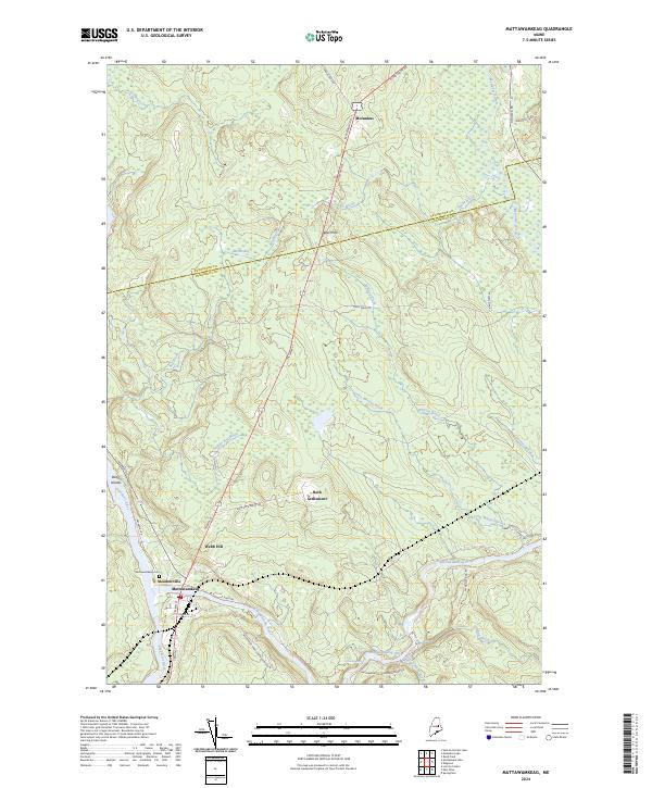 USGS Topographic Map – Mattawamkeag