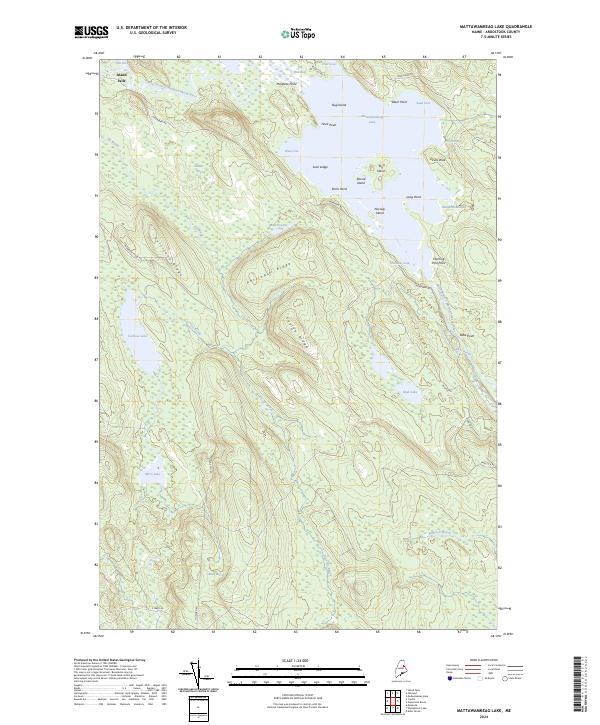USGS Topographic Map – Mattawamkeag Lake
