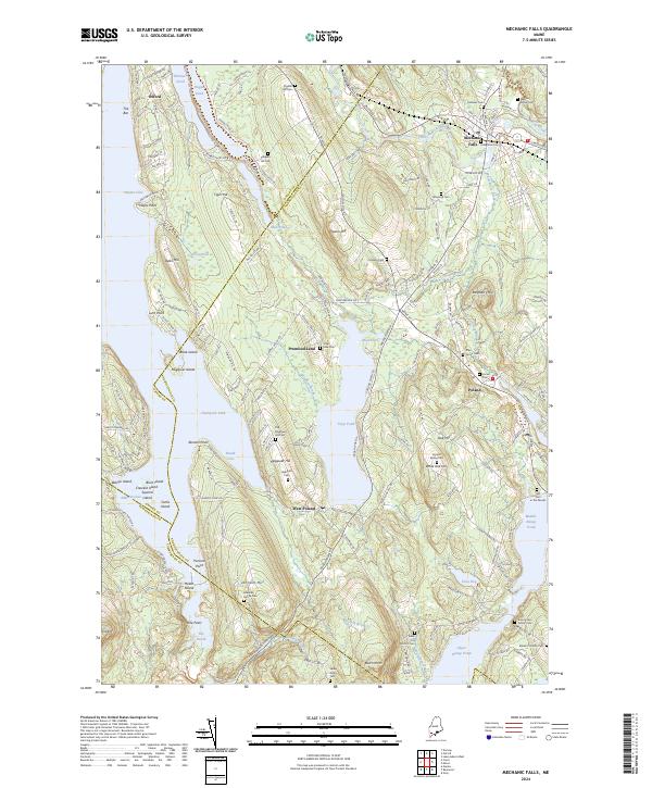 USGS Topographic Map – Mechanic Falls