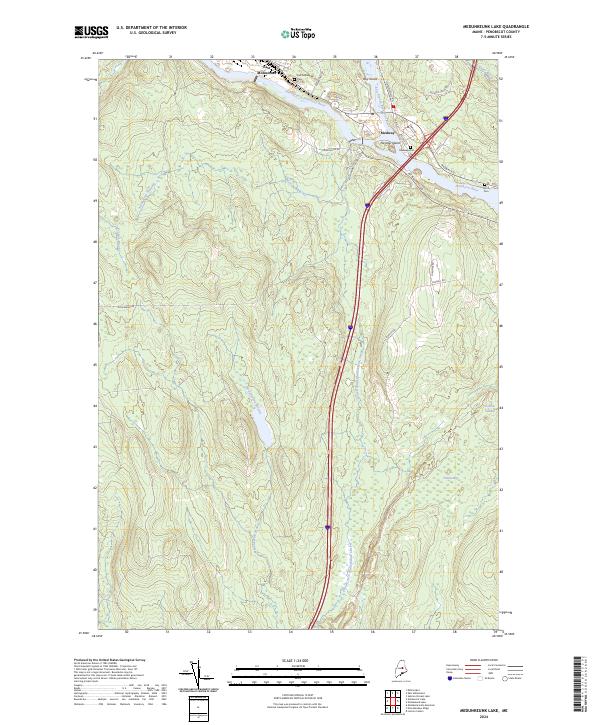 USGS Topographic Map – Medunkeunk Lake