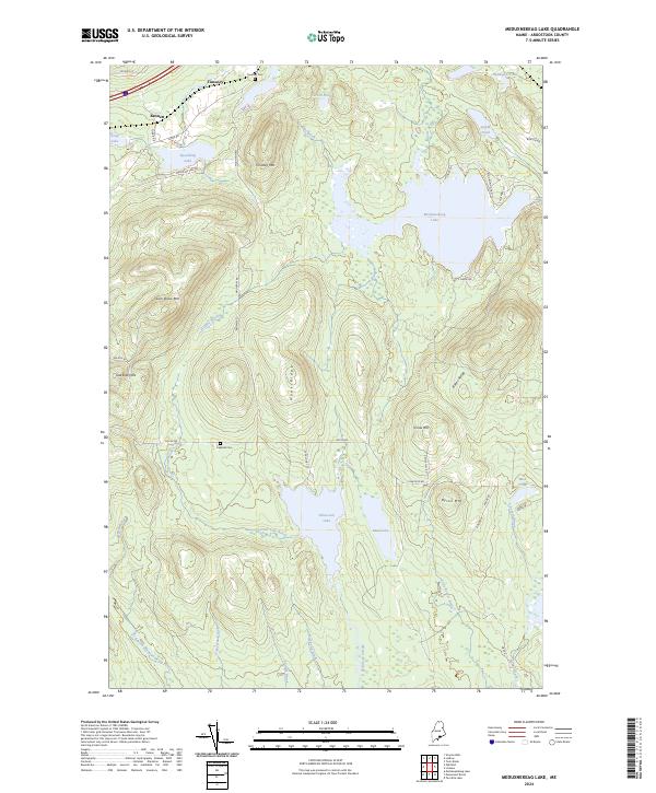 USGS Topographic Map – Meduxnekeag Lake