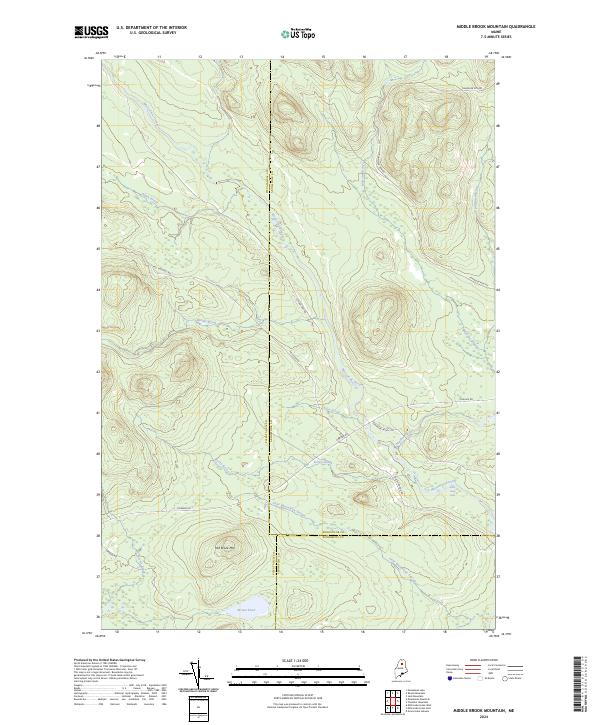 USGS Topographic Map – Middle Brook Mountain