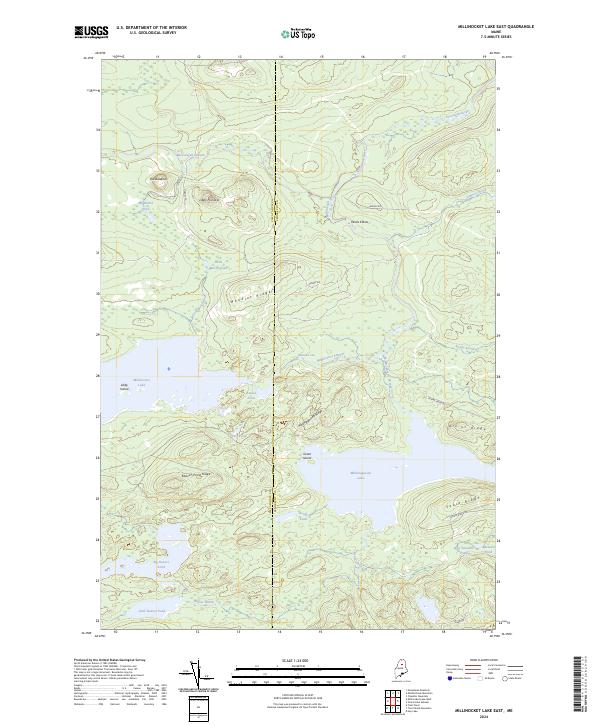 USGS Topographic Map – Millinocket Lake East
