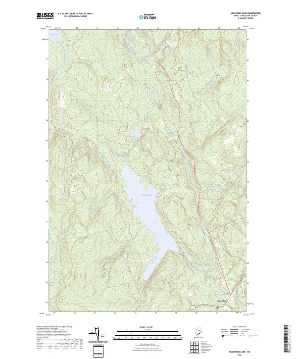 USGS Topographic Map – Molunkus Lake