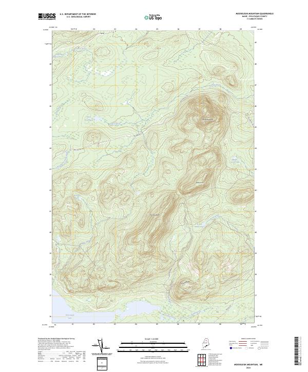 USGS Topographic Map – Mooseleuk Mountain