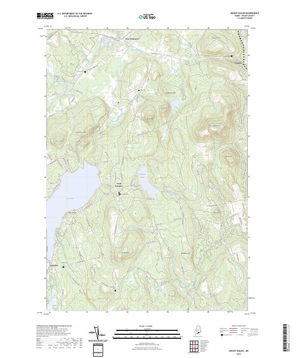 USGS Topographic Map – Mount Waldo