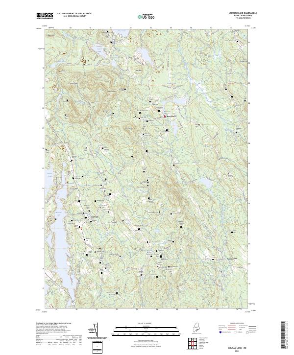 USGS Topographic Map – Mousam Lake