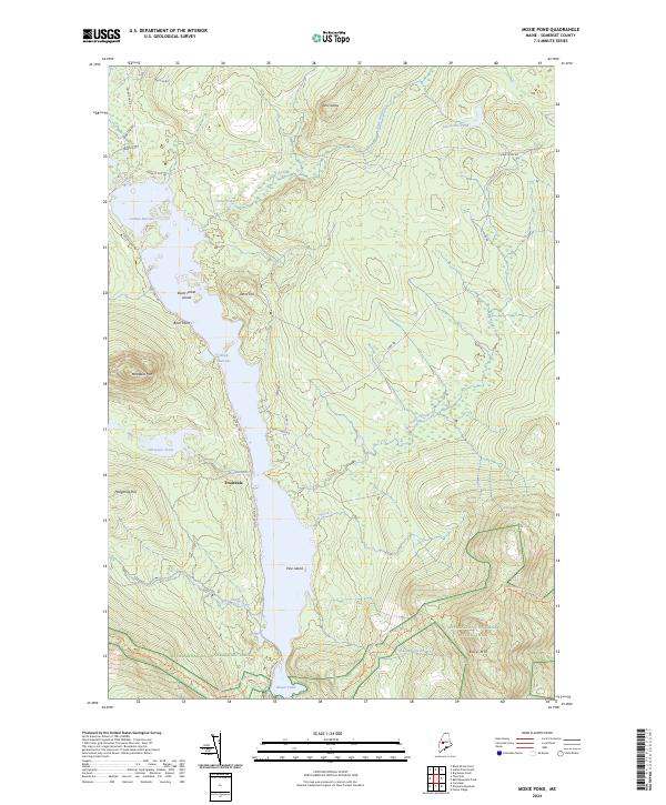 USGS Topographic Map – Moxie Pond