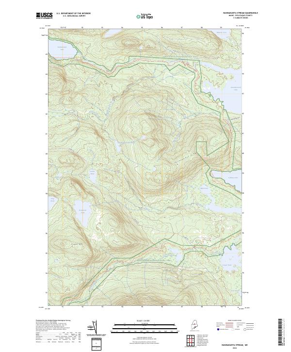 USGS Topographic Map – Nahmakanta Stream
