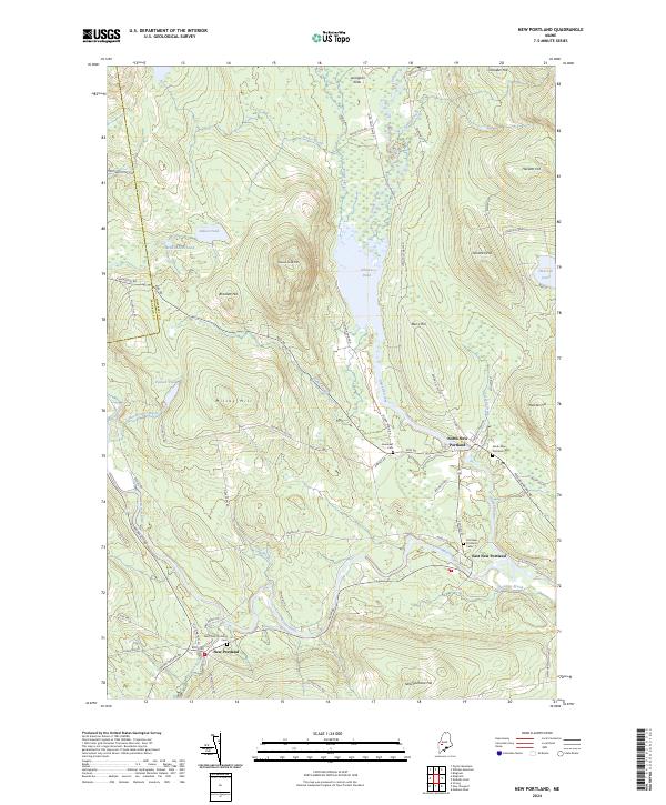 USGS Topographic Map – New Portland
