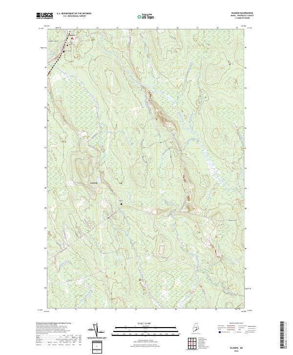 USGS Topographic Map – Olamon