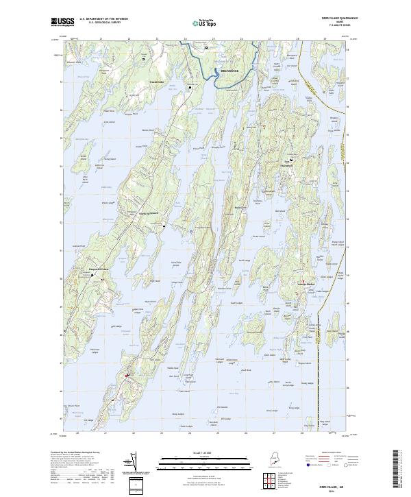 USGS Topographic Map – Orrs Island