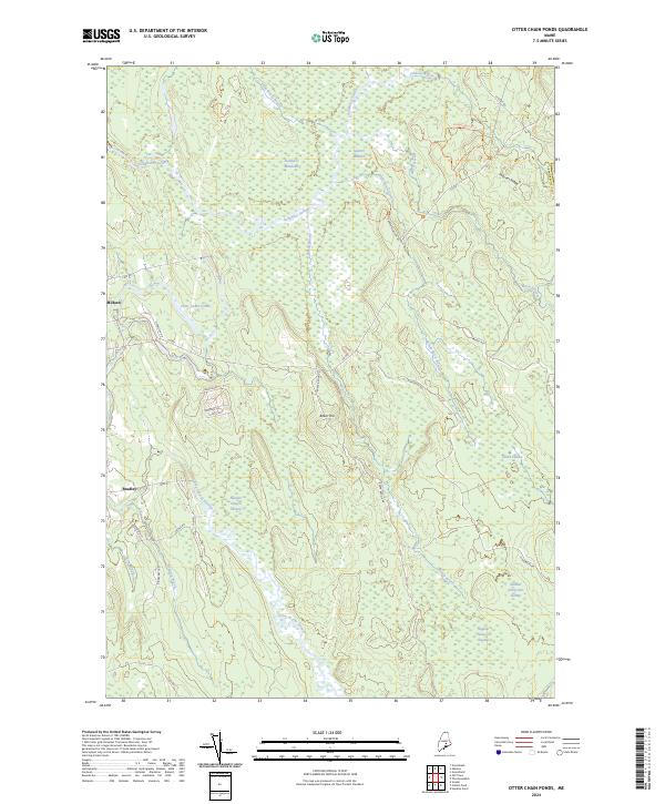 USGS Topographic Map – Otter Chain Ponds