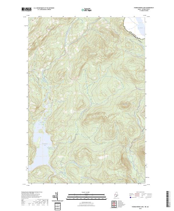 USGS Topographic Map – Parmachenee Lake