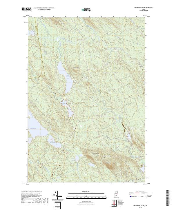 USGS Topographic Map – Peaked Mountain
