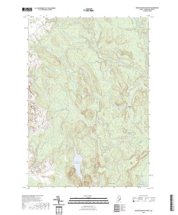 USGS Topographic Map – Peaked Mountain Pond