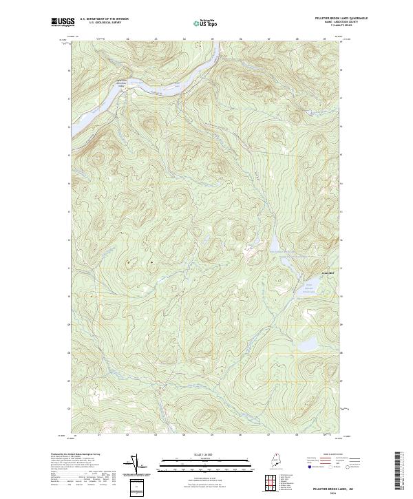 USGS Topographic Map – Pelletier Brook Lakes