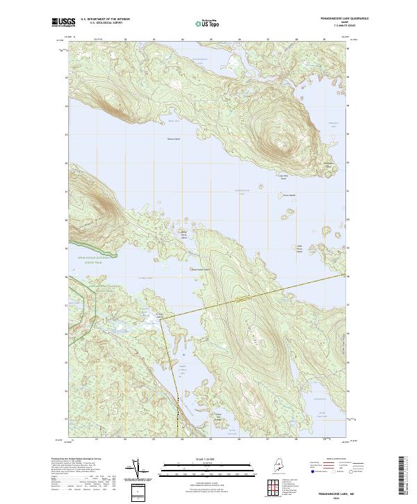 USGS Topographic Map – Pemadumcook Lake
