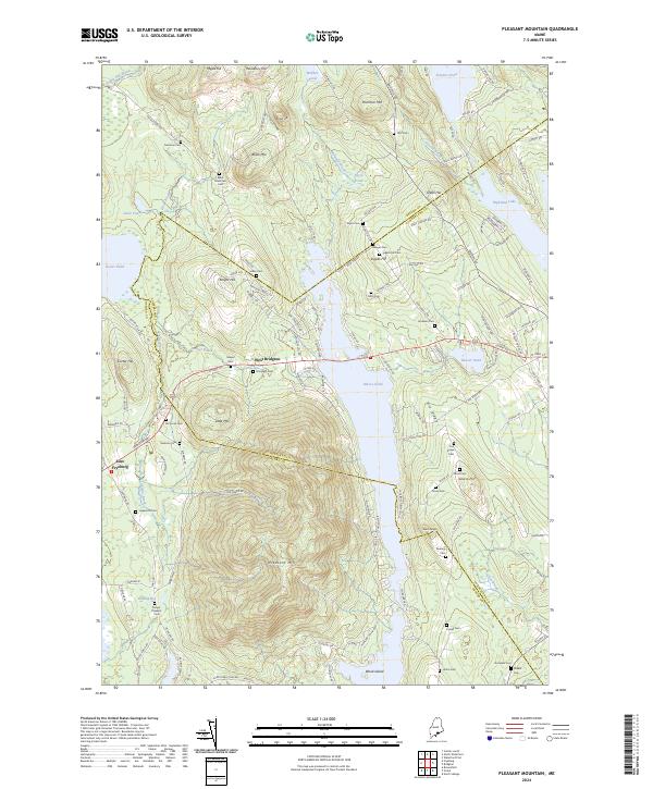 USGS Topographic Map – Pleasant Mountain