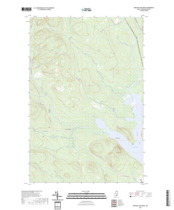 USGS Topographic Map – Portage Lake West