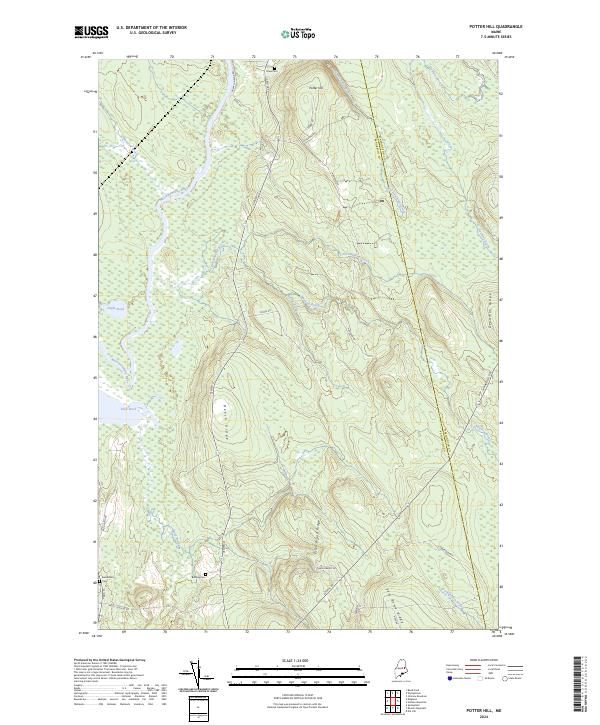 USGS Topographic Map – Potter Hill
