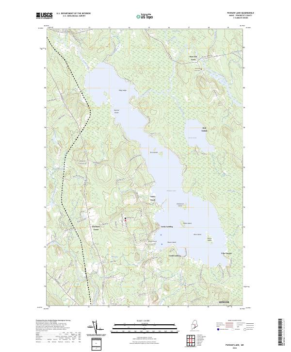 USGS Topographic Map – Pushaw Lake