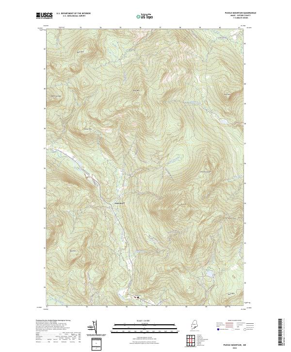 USGS Topographic Map – Puzzle Mountain
